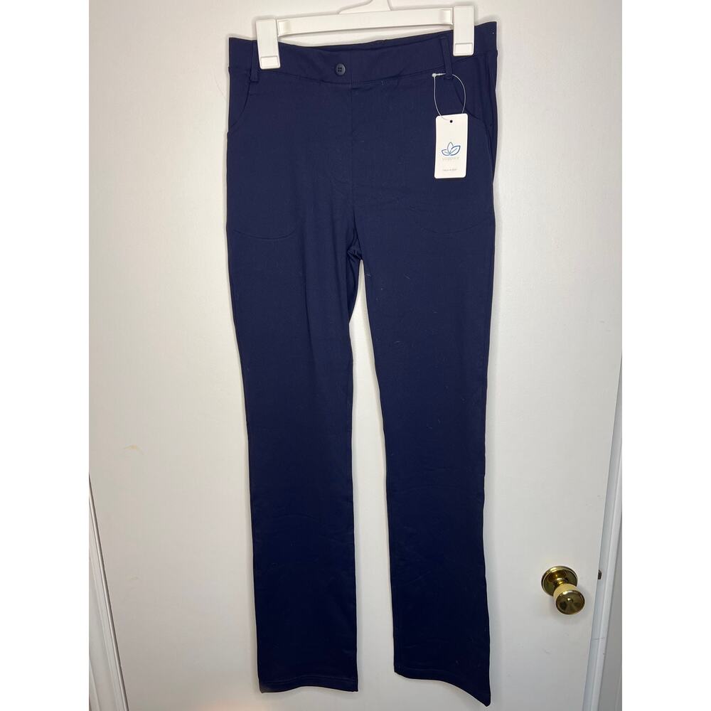 Womens Yogipace Navy Blue Pull On Pants Size Med NWT